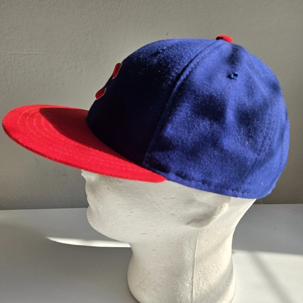 Chicago Cubs New Era 59Fifty Fitted Hat Cap Size 7¼‎ Blue Red Two Tone